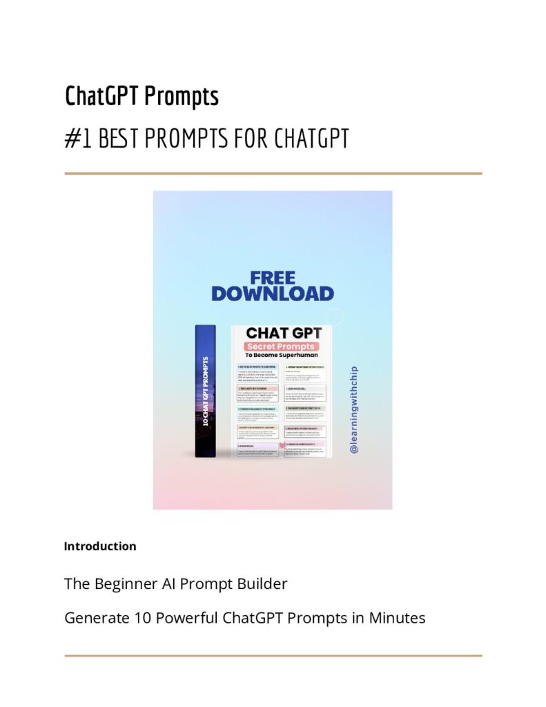 ChatGPT Prompts Pdf 791x1024